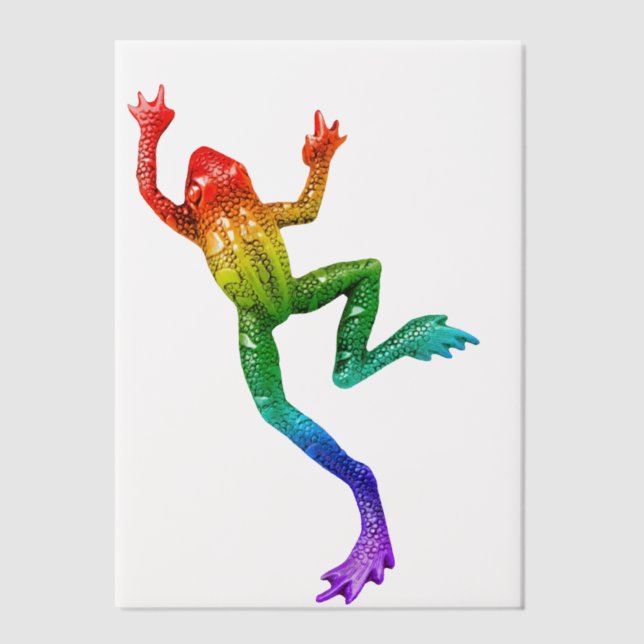 SlipperyJoe's Pride Frog-Figur Lebhaft farbig (Vorderseite)