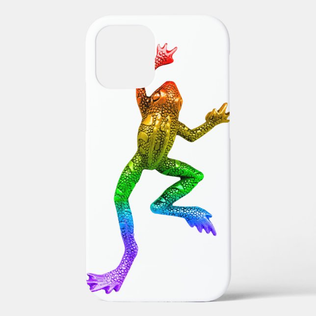 SlipperyJoe's Pride Frog-Figur Lebhaft farbig Case-Mate iPhone Hülle (Rückseite)