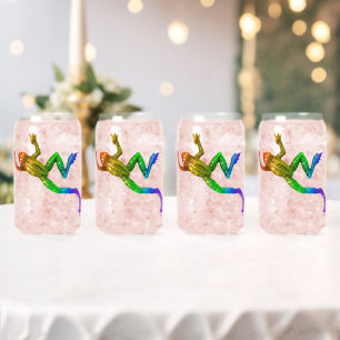 SlipperyJoe's Pride Frog-Figur Lebhaft farbig Dosenglas