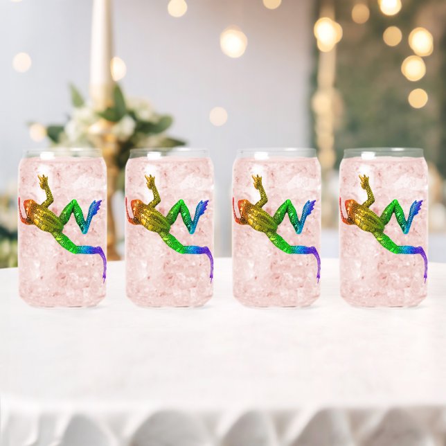 SlipperyJoe's Pride Frog-Figur Lebhaft farbig Dosenglas (Insitu (Hochzeit))