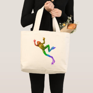 SlipperyJoe's Pride Frog-Figur Lebhaft farbig Jumbo Stoffbeutel