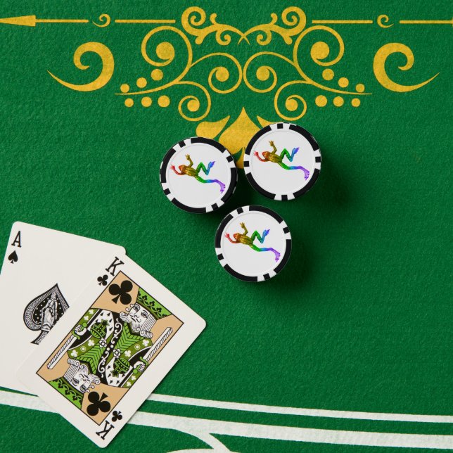 SlipperyJoe's Pride Frog-Figur Lebhaft farbig Pokerchips (Pokertisch (Stapel))