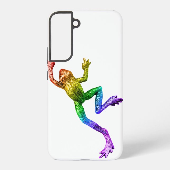 SlipperyJoe's Pride Frog-Figur Lebhaft farbig Samsung Galaxy Hülle (Rückseite)