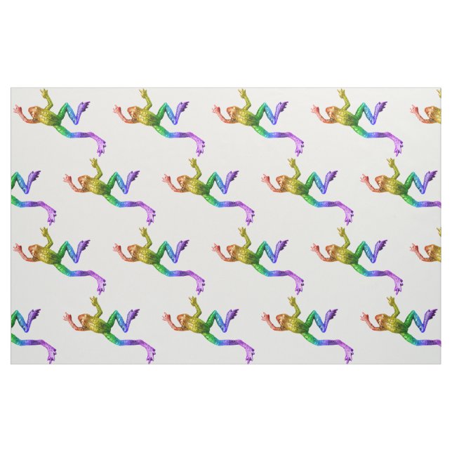 SlipperyJoe's Pride Frog-Figur Lebhaft farbig Stoff (Yard (91,4 cm))