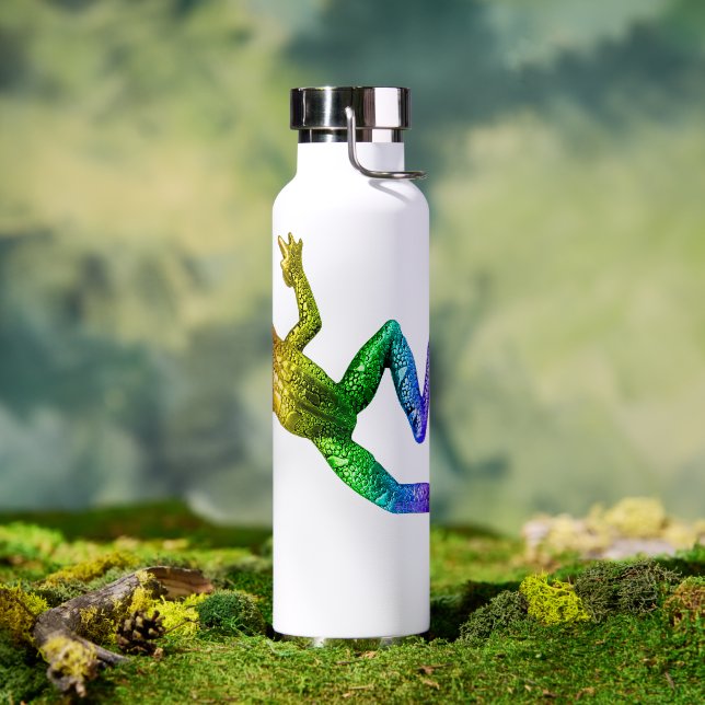 SlipperyJoe's Pride Frog Tier Crawling Regenbogen  Trinkflasche (Außenbereich)