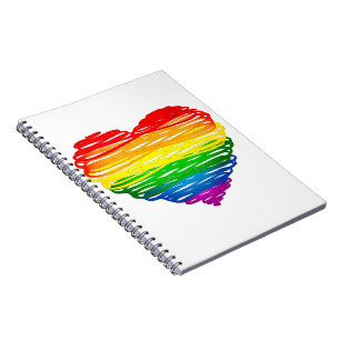 SlipperyJoe's Pride Herz Kritzeleien Herzform Notizblock