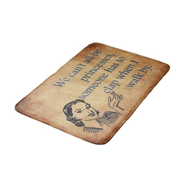 SlipperyJoe's Princess-Klaps, der lustige 50er-Vin Badematte (Schrägansicht)