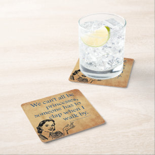 SlipperyJoe's Princess-Klaps, der lustige 50er-Vin Rechteckiger Pappuntersetzer