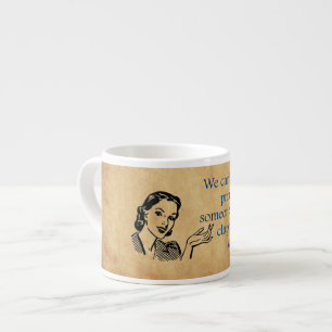 SlipperyJoe's Prinzessinnen klatschen Vintage-Plak Espressotasse