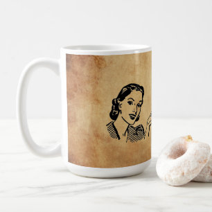 SlipperyJoe's Prinzessinnen klatschen Vintage-Plak Kaffeetasse