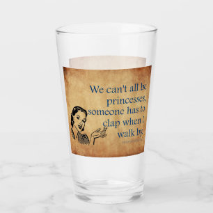 SlipperyJoe's Prinzessinnen klatschen Vintage Post Glas