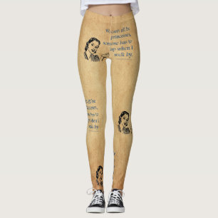 SlipperyJoe's Prinzessinnen klatschen Vintage Post Leggings