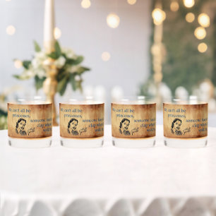 SlipperyJoe's Prinzessinnen klatschen Vintage Post Whiskyglas