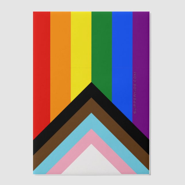 SlipperyJoe's Progress Pride Flag Gay-Geschenke LG (Vorderseite)