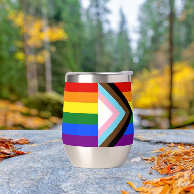 SlipperyJoe's Progress Pride Flag Gay-Geschenke LG (Außenbereich)