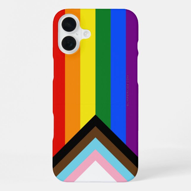 SlipperyJoe's Progress Pride Flag Gay-Geschenke LG iPhone Hülle (Rückseite)