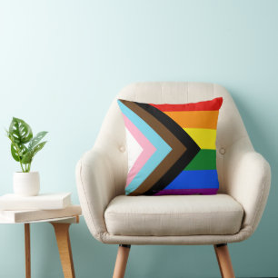 SlipperyJoe's Progress Pride Flag Gay-Geschenke LG Kissen