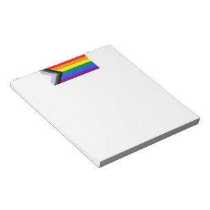 SlipperyJoe's Progress Pride Flag Gay-Geschenke LG Notizblock