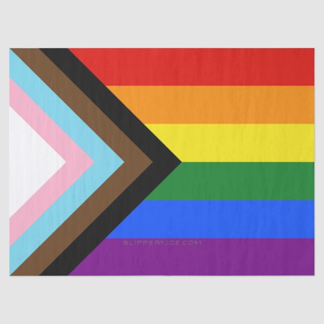 SlipperyJoe's Progress Pride Flag Gay-Geschenke LG Seidenpapier (Vorderseite)