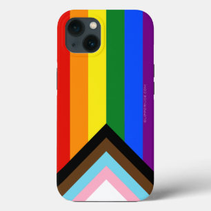 SlipperyJoe's Progress Pride Flag sechs klassische Case-Mate iPhone Hülle