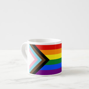 SlipperyJoe's Progress Pride Flag sechs klassische Espressotasse