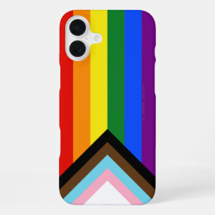 SlipperyJoe's Progress Pride Flag sechs klassische iPhone 16 Plus Hülle