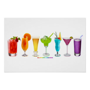 SlipperyJoe's prost alkohol cocktails LGBTQIA schw Poster