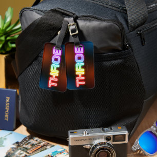 SlipperyJoe's pulsierender regenbogenartiger Farbv Gepäckanhänger