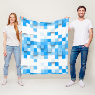 SlipperyJoe's Quadrat Kunstwerk Mosaik modernen dr Fleecedecke