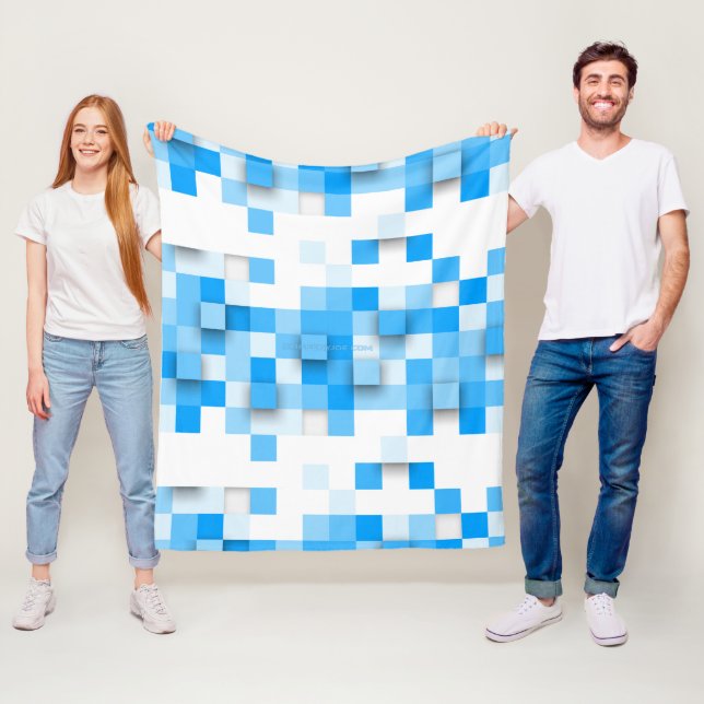 SlipperyJoe's Quadrat Kunstwerk Mosaik modernen dr Fleecedecke (Beispiel)