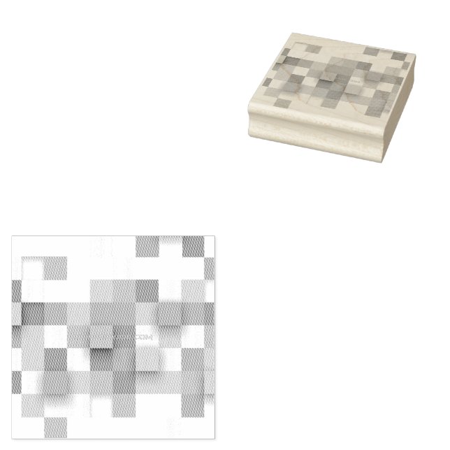 SlipperyJoe's Quadrat Kunstwerk Mosaik modernen dr Gummistempel (Stempel)