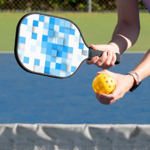 SlipperyJoe's Quadrate Kunstwerk Mosaik modern dre Pickleball Schläger