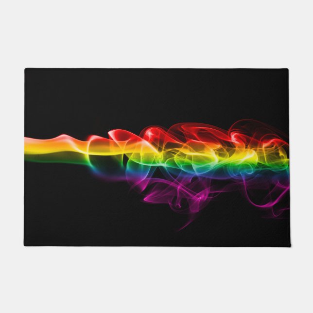 SlipperyJoe's Rainbow smoke vapour ripple rainbow  Fußmatte (Vorderseite)