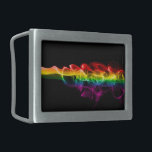 SlipperyJoe's Rainbow smoke vapour ripple rainbow  Rechteckige Gürtelschnalle<br><div class="desc">SlipperyJoe's Rainbow Rainbow-Dampf-Regenbogenfarben feiern Liebe-künstlerische Gay Pride-Geschenke LGBTQIA Burst of color-vibrierende Schwaden</div>