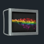 SlipperyJoe's Rainbow smoke vapour ripple rainbow  Rechteckige Gürtelschnalle<br><div class="desc">SlipperyJoe's Rainbow Rainbow-Dampf-Regenbogenfarben feiern Liebe-künstlerische Gay Pride-Geschenke LGBTQIA Burst of color-vibrierende Schwaden</div>