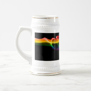 SlipperyJoe's rauchlebendige Regenbogenfarben feie Bierglas
