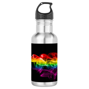 SlipperyJoe's rauchlebendige Regenbogenfarben feie Edelstahlflasche