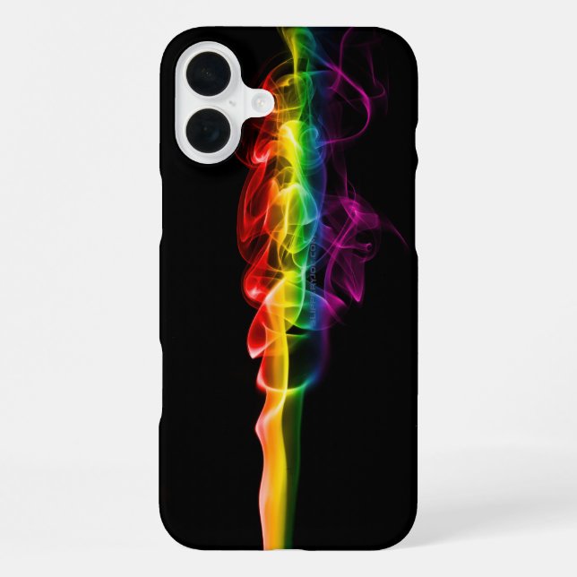 SlipperyJoe's rauchlebendige Regenbogenfarben feie iPhone Hülle (Rückseite)