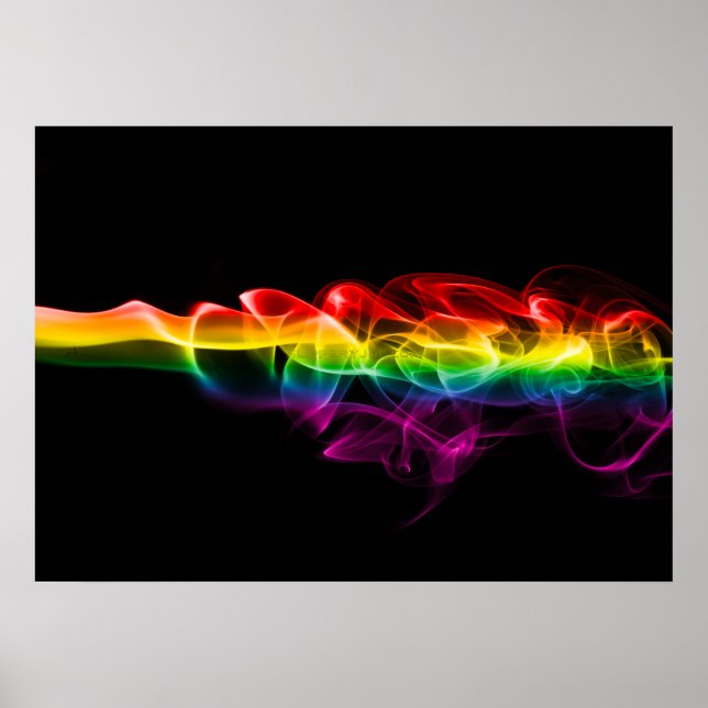 SlipperyJoe's rauchlebendige Regenbogenfarben feie Poster (Vorne)