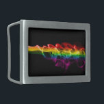 SlipperyJoe's rauchlebendige Regenbogenfarben feie Rechteckige Gürtelschnalle<br><div class="desc">SlipperyJoe's rauchlebendige Regenbogenfarben feiern künstlerisch auffällige Liebe-Muster Gay Pride verleiht LGBTQIA lebendige farbenfrohe Lichtwege dynamische fließende Formen Bewegung Energie rot-grün lila</div>