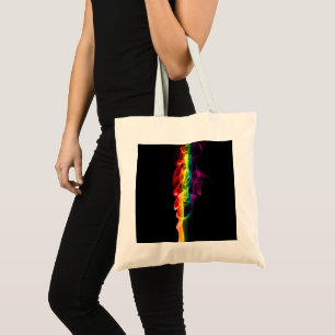 SlipperyJoe's rauchlebendige Regenbogenfarben feie Tragetasche