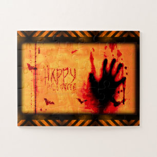 SlipperyJoe's raue Happy Halloween Grafik gezackt Puzzle