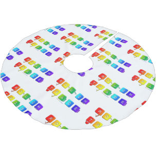 SlipperyJoe's rauer Handel queere Pop-Typografie s Polyester Weihnachtsbaumdecke