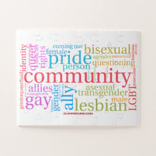 SlipperyJoe's Regenbogen-LGBTQ+-Community-Wortwolk Puzzle