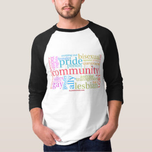 SlipperyJoe's Regenbogen-LGBTQ+-Community-Wortwolk T-Shirt