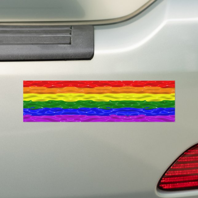 SlipperyJoe's Regenbogenfarben glänzen Flüssigkeit Autoaufkleber (Auf Auto)