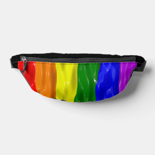 SlipperyJoe's Regenbogenfarben glänzen Flüssigkeit Bauchtasche