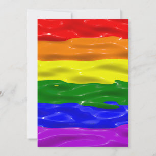 SlipperyJoe's Regenbogenfarben glänzen Flüssigkeit Feiertagskarte
