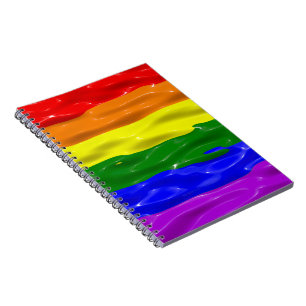 SlipperyJoe's Regenbogenfarben glänzen Flüssigkeit Notizblock