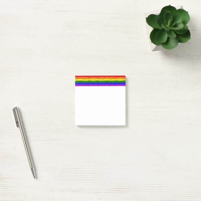 SlipperyJoe's Regenbogenfarben glänzen Flüssigkeit Post-it Klebezettel (Büro)